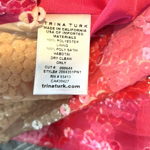 NWT (Heavy)Trina Turk,Vibrant Sequined Dress, Key Hole Closure, Stunning, Size 6 - Picture 6 of 10